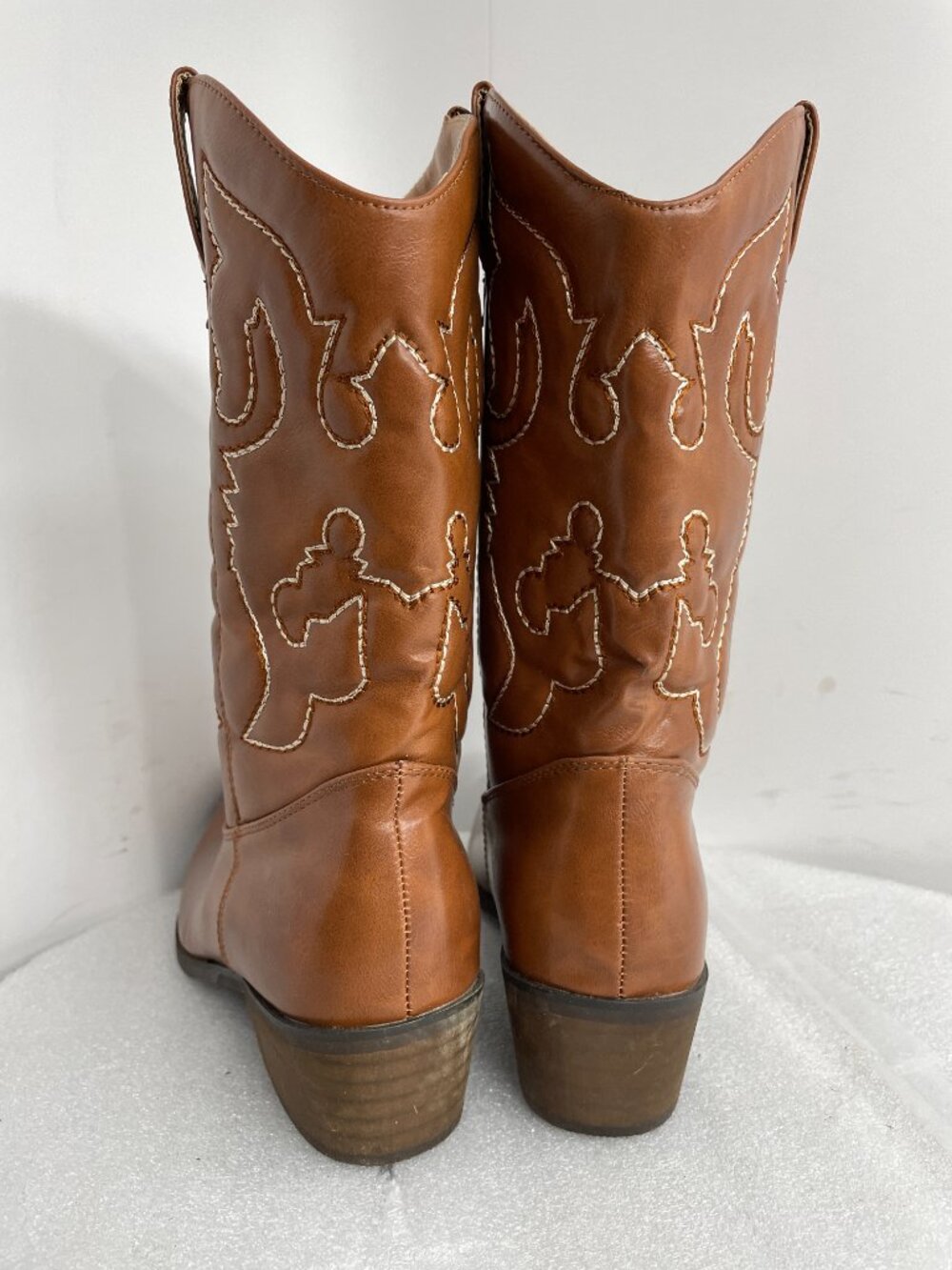 SheSole Brown Faux Leather Embroidered Cowboy Western Cowgirl Boots Women's 8.5 - Picture 8 of 13